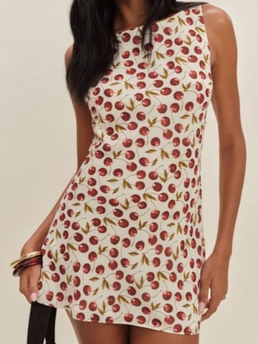 Reformation Dale Mini Dress Size XS - Cheesecake ( Cherry Print)